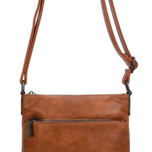 Giulia Pieralli Classic Topzipper Shoulderbag Lightcognac